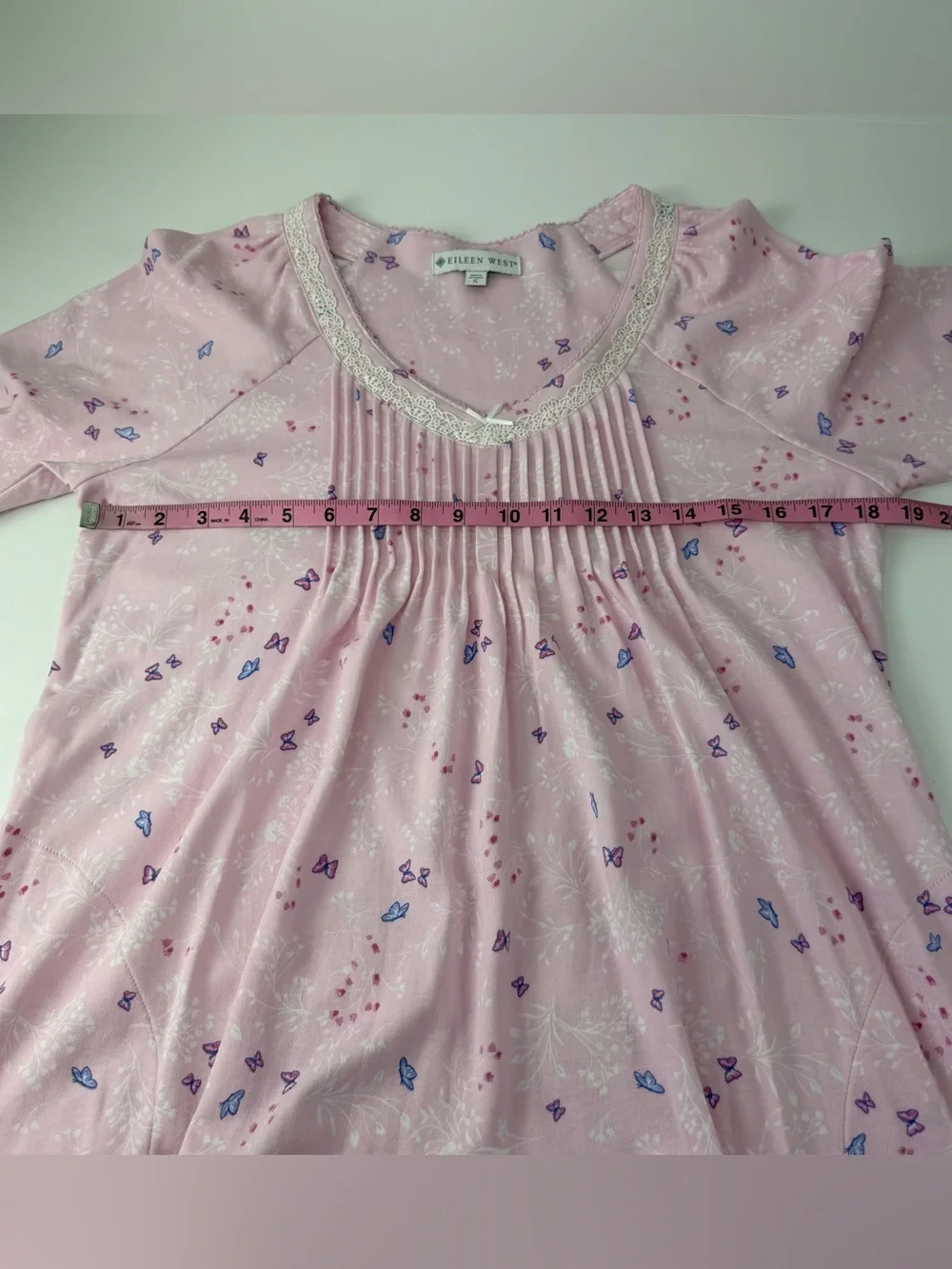 Eileen West Nightgown Womens Small Pink Butterfly Long Sleeve Pajamas NWT E80183